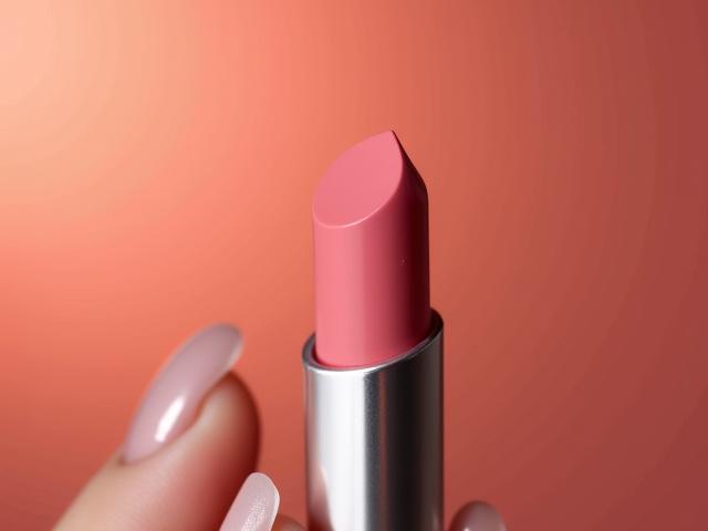 Un stick crème multi-usage pour les lèvres et les joues, dans un emballage élégant, posé à côté d'une fleur.